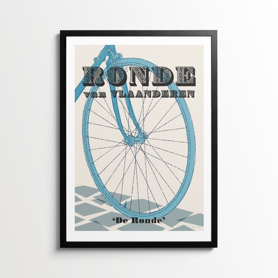 Cycling Print Tour of Flanders Poster Monuments Cycling Art Etsy