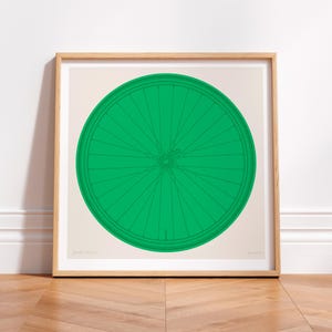 Cycling Wall Art, Bicycle Wheel Illustration, Cycling Print, Cycling Wall Decor, Gift for Cycling Fan, Gift for Cyclist, Present for Cyclist