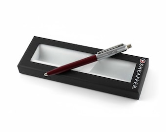 Personalised Burgundy Sheaffer Sentinel Ballpoint Pen & Gift Box - Black Ink