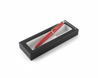 Engraved Red Sheaffer Pen - Personalised Pen Gift.