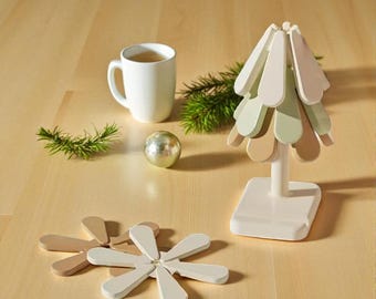 Christmas Tree Trivet Set: Stackable Silicone Holiday Decor