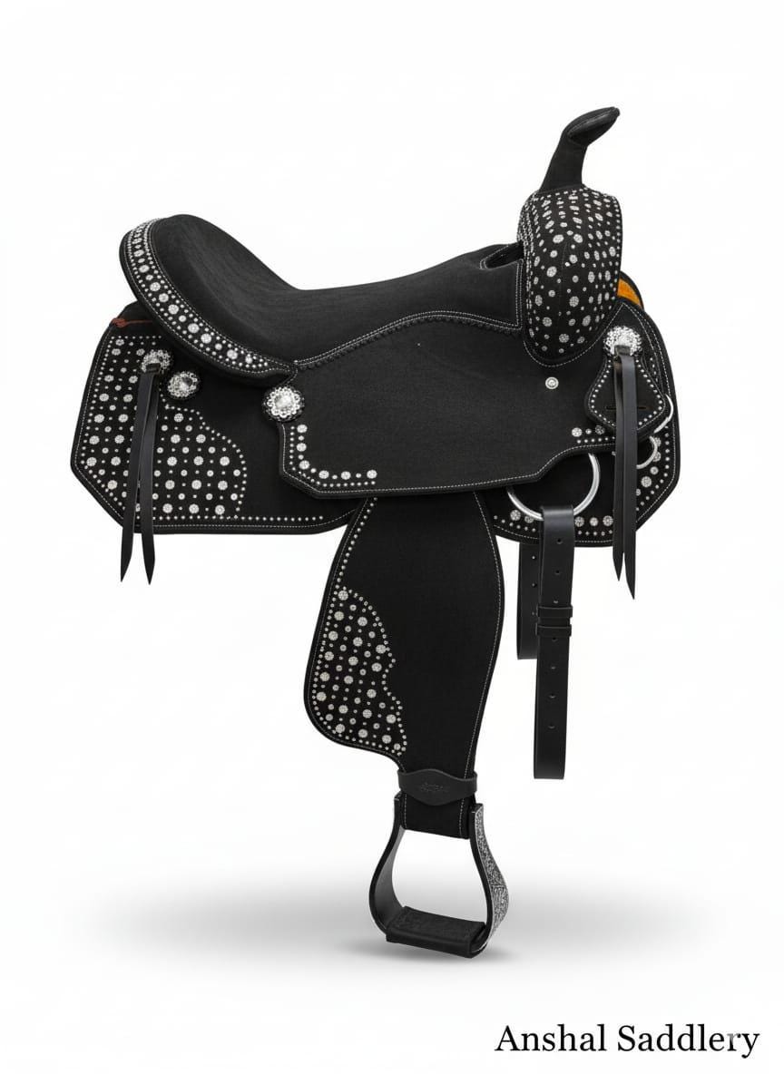 Selle Australienne Cuir Noir Sans Corne – Taille 17.5 – Neuve – FREENY