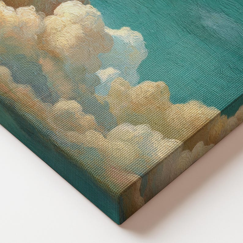 Vintage Moody Cloud Panoramic Wall Art Canvas Print - Etsy