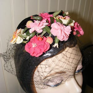 Black 1940s Fascinator - Etsy display picture 3
