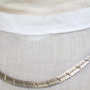 80s Sterling Silver Necklace Diamond Cut Serpentine Italy 925 18&quot;