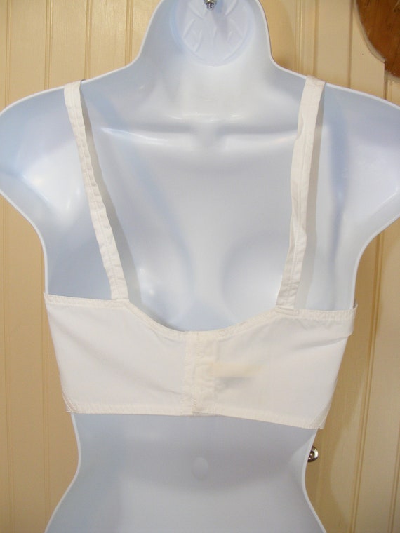 1950s Bullet Bra 32B Elees Foundations White Cott… - image 5