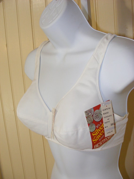 90s Bra Bestform 36C Deadstock White Lightly Padd… - image 2