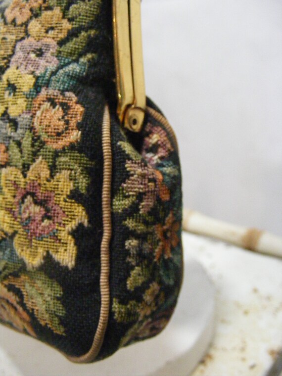1930S Tapestry Bag Handbag Purse Charlet Paris Ne… - image 5
