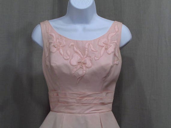 1960s Gown Pink Formal Dress Vintage Debutante Vi… - image 1