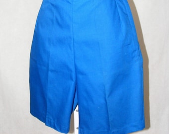 60s Shorts Deadstock Jeanie Royal Blue Cotton Jamaica Style