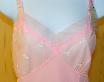Camisola Philmaid de nylon rosa, tamanho 36 (padrão M), anos 60, nova, nova.