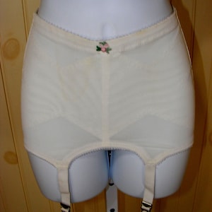 garter belt tummy control Fashion 6 Straps Retro Pull-on Satin Girdle Garter Belt Tummy Control  Shapewear