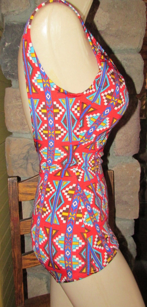 70s Bathing Suit sz 36 Beach Wear Deadstock Swim … - image 2