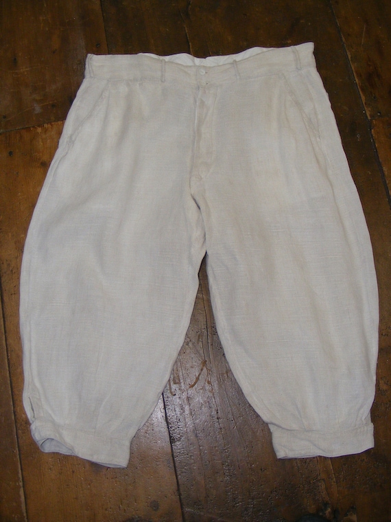 Edwardian Mens Linen Knickers c.1910 Mens Pants Tr
