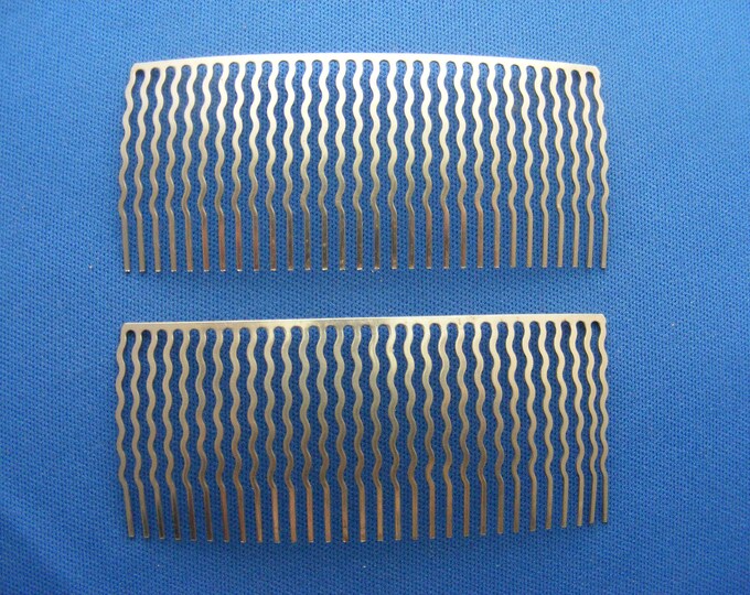 Pair 20s Marcel Wave Silver Metal Hair Combs 3" X 1.5" - Etsy
