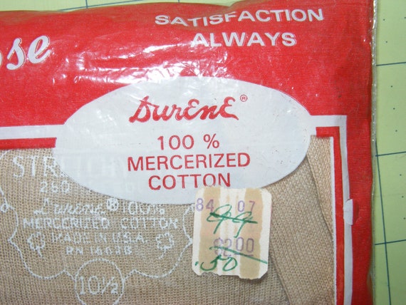 50s - 60s Cotton Stockings Deadstock in Pkg Duren… - image 4