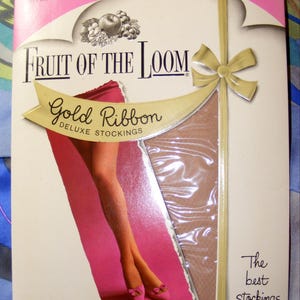 Jaren 60 Fruit of the Loom-kousen, schaduwbeige, maat 8 1/2 (dode inventaris)