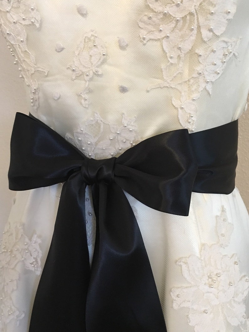 double faced satin ribbon sash