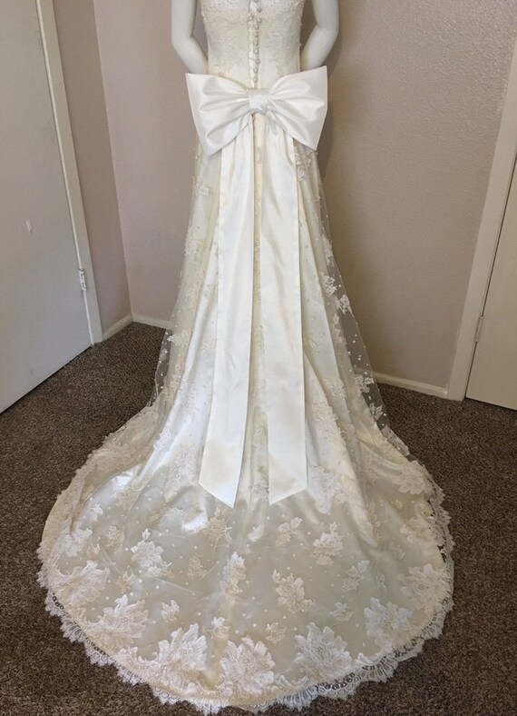 Big Bow Wedding Gown Sash Extra Large Bridal Belt Bow Large Etsy