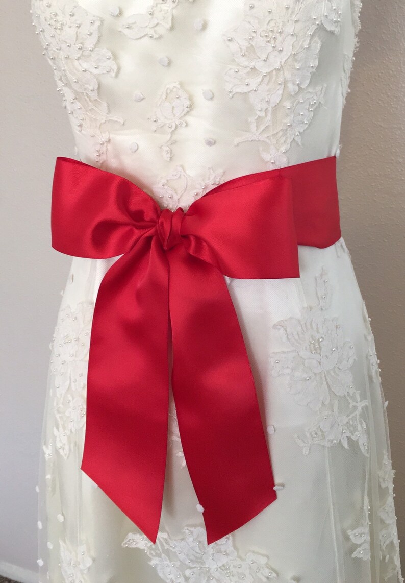 double faced satin ribbon sash