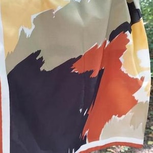 Italian Multicolored Signed By Leonardi Vintage Scarf