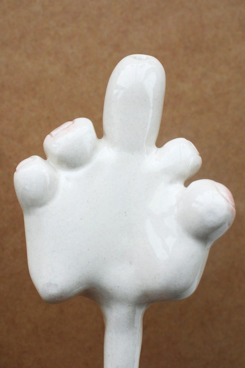 Handmade Ceramic Hand-Shaped Straw, Funny Drinkware, Unique Straw, Quirky Gift for Friends image 14
