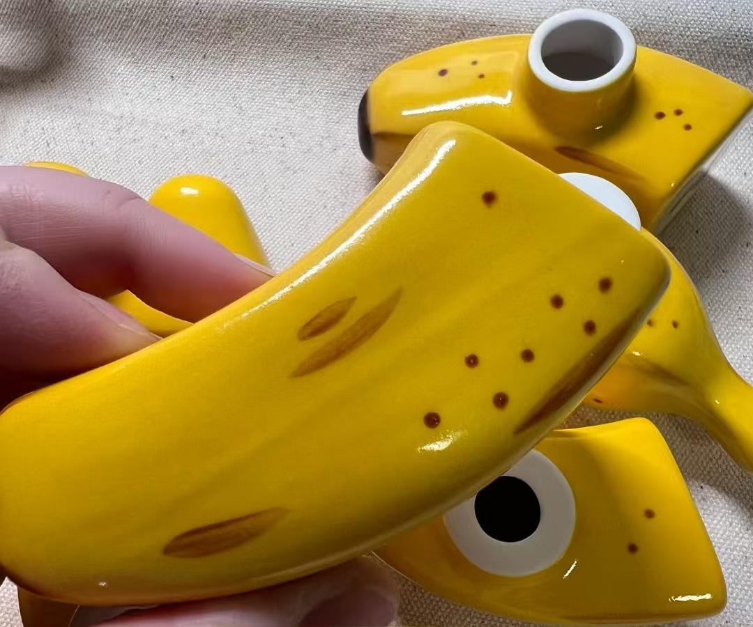 Handmade Ceramic Banana Door Handle, Banana Cabinet Pulls, Fruit