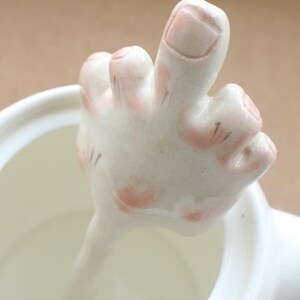 Handmade Ceramic Hand-Shaped Straw, Funny Drinkware, Unique Straw, Quirky Gift for Friends image 9