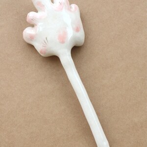 Handmade Ceramic Hand-Shaped Straw, Funny Drinkware, Unique Straw, Quirky Gift for Friends image 2