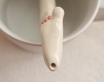 Ceramic Heel Straw, Funny Reusable Coffee Straw, Novelty Gift for Her, Quirky Cup Accessory