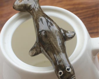 Handmade Ceramic Sea Lion Straw, Quirky Kitchen Accessory, Unique Drinkware Gift
