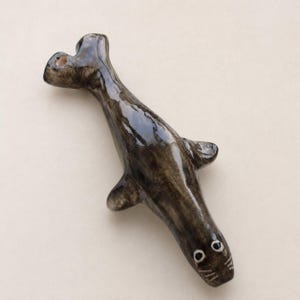 Trinkhalm aus Keramik mit Seelöwenmotiv, originelles Küchenaccessoire, einzigartiges Trinkgefäß-Geschenk