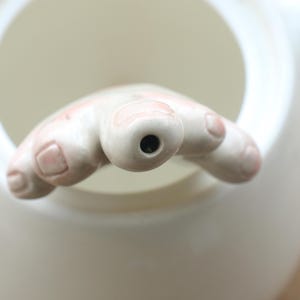 Handmade Ceramic Hand-Shaped Straw, Funny Drinkware, Unique Straw, Quirky Gift for Friends image 7