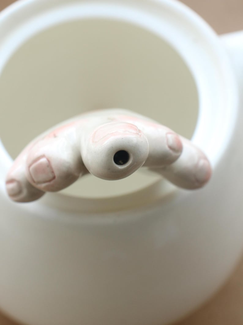 Handmade Ceramic Hand-Shaped Straw, Funny Drinkware, Unique Straw, Quirky Gift for Friends image 7