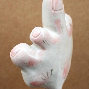 Handmade Ceramic Hand-Shaped Straw, Funny Drinkware, Unique Straw, Quirky Gift for Friends image 10
