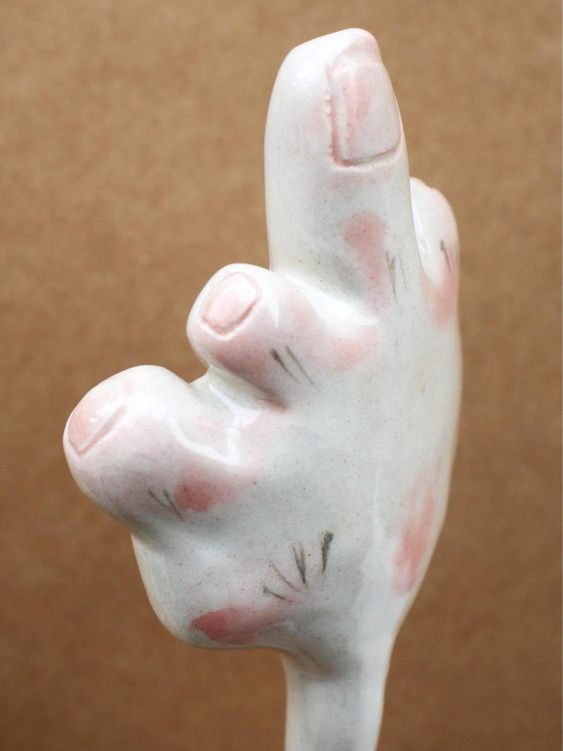 Handmade Ceramic Hand-Shaped Straw, Funny Drinkware, Unique Straw, Quirky Gift for Friends image 10