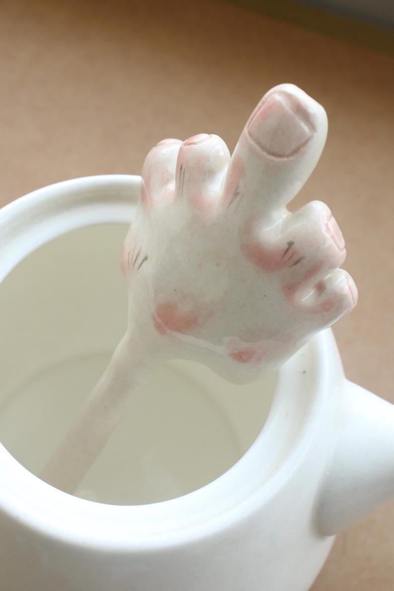 Handmade Ceramic Hand-Shaped Straw, Funny Drinkware, Unique Straw, Quirky Gift for Friends image 13