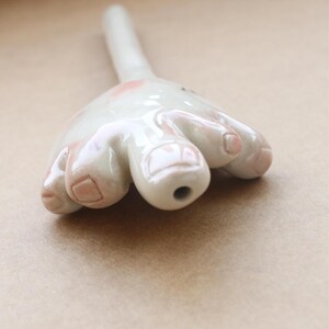 Handmade Ceramic Hand-Shaped Straw, Funny Drinkware, Unique Straw, Quirky Gift for Friends image 6