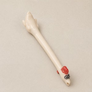 Trinkhalm aus Keramik in Hühnerform, witziger Keramik-Trinkhalm, einzigartiges Trinkgefäß, originelles Geschenk