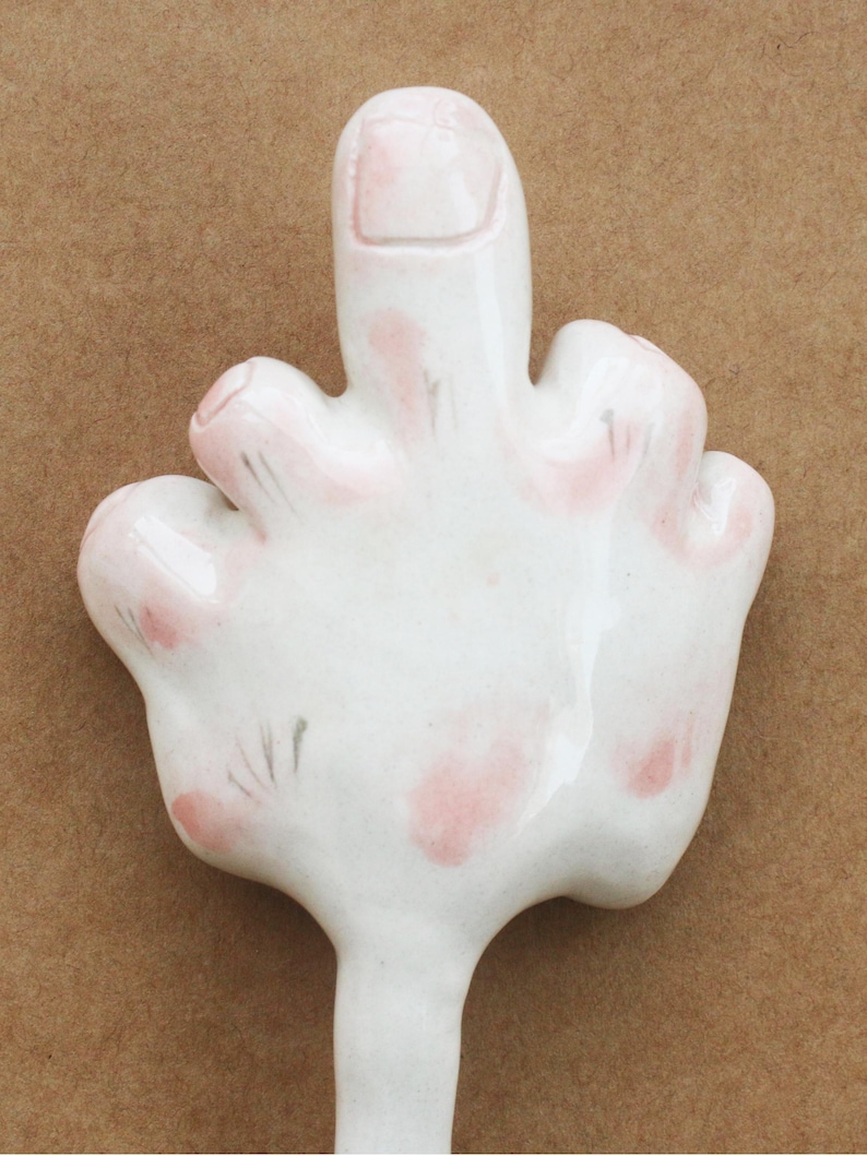 Handmade Ceramic Hand-Shaped Straw, Funny Drinkware, Unique Straw, Quirky Gift for Friends image 4