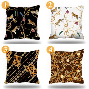 Tiger Leopard Kissenbezüge: Animal Print Decor Kissen, luxuriöser Dekokissenbezug