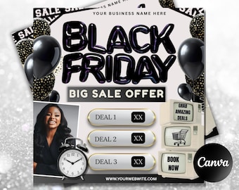 Volante de Black Friday, volante de ofertas de Black Friday, plantilla de venta flash para pelucas, pestañas, cabello y uñas, volante de Pink Friday, volante DIY de Cyber Monday