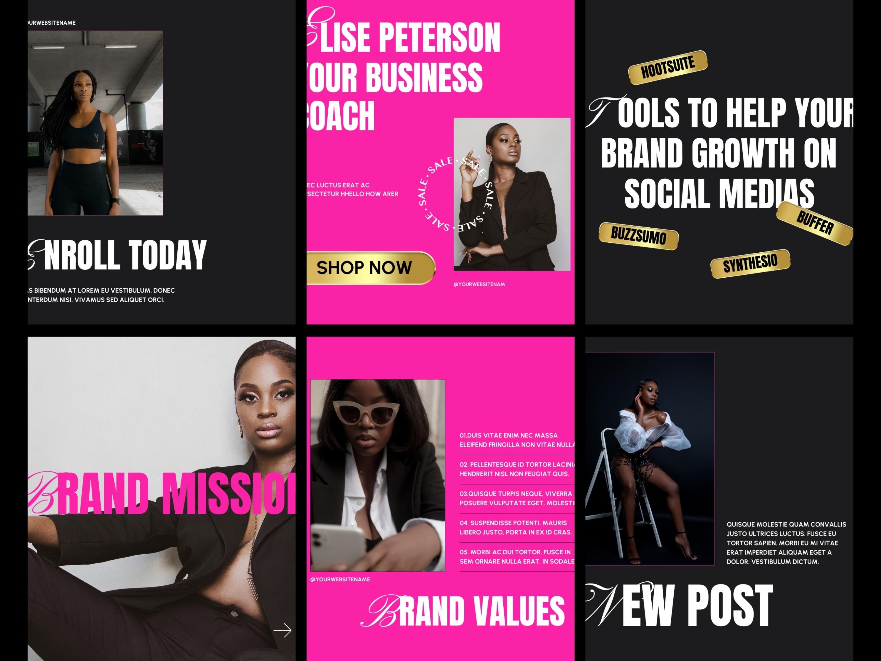 35 Business Coach Flyer Templates, Pink Flyer Bundle, Beauty Flyer ...