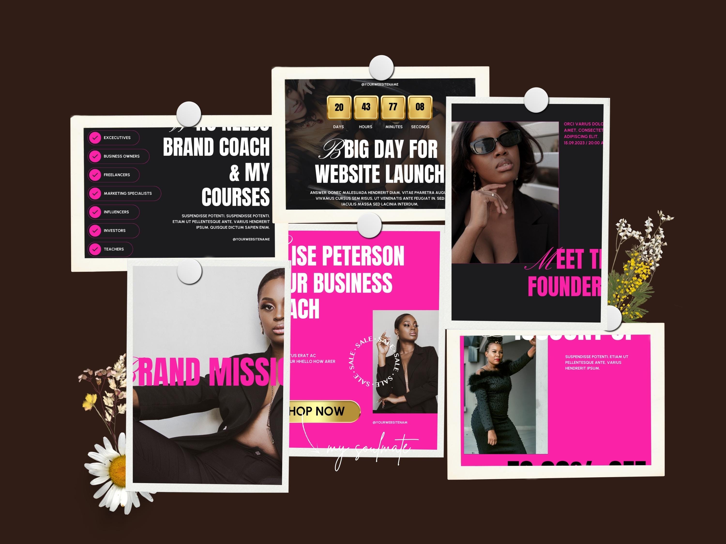 35 Business Coach Flyer Templates, Pink Flyer Bundle, Beauty Flyer ...