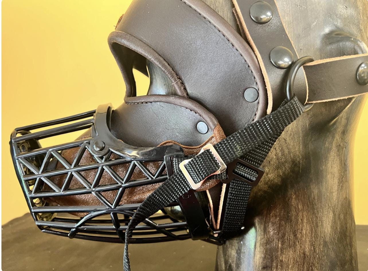 what are sex toys Leather dog mask with a half muzzle – Tavaron Leather