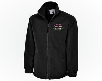 Custom Floral Healthcare Mens Fleece, Embroidered Nurse Dr Student Jacket, Custom NHS Men Workwear Zip Up, Nursing Student Graduation Fleece