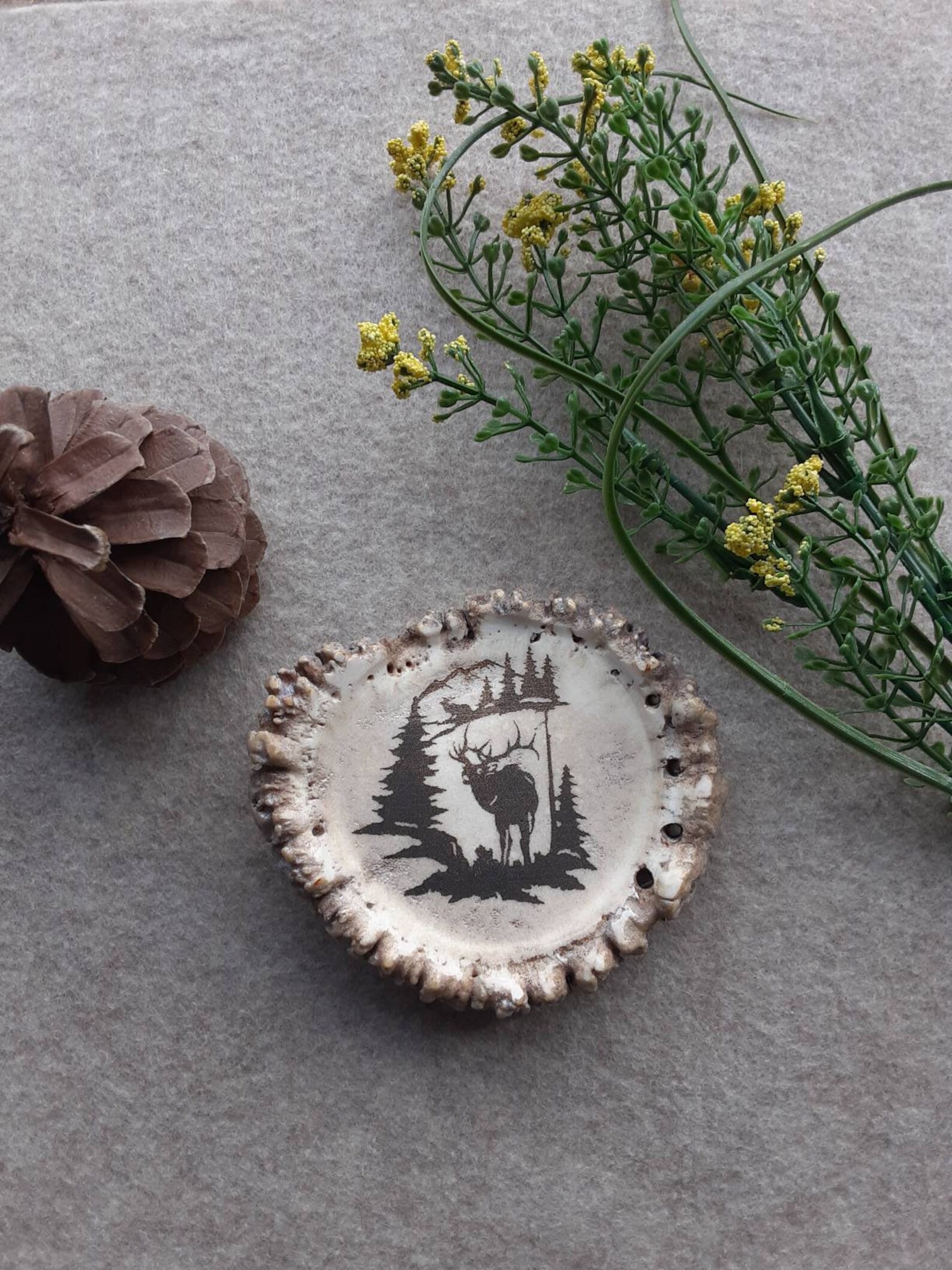 Elk Antler Burr Belt Buckle with Laser Engraved Bull Elk Etsy
