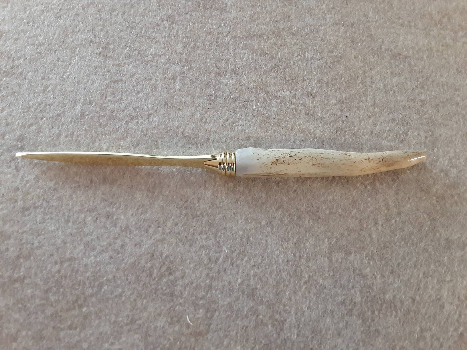 Deer Antler Handled Gold Letter Opener Etsy