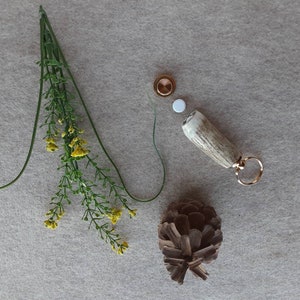 Pill Holder Keychain Made With Real Deer Antler