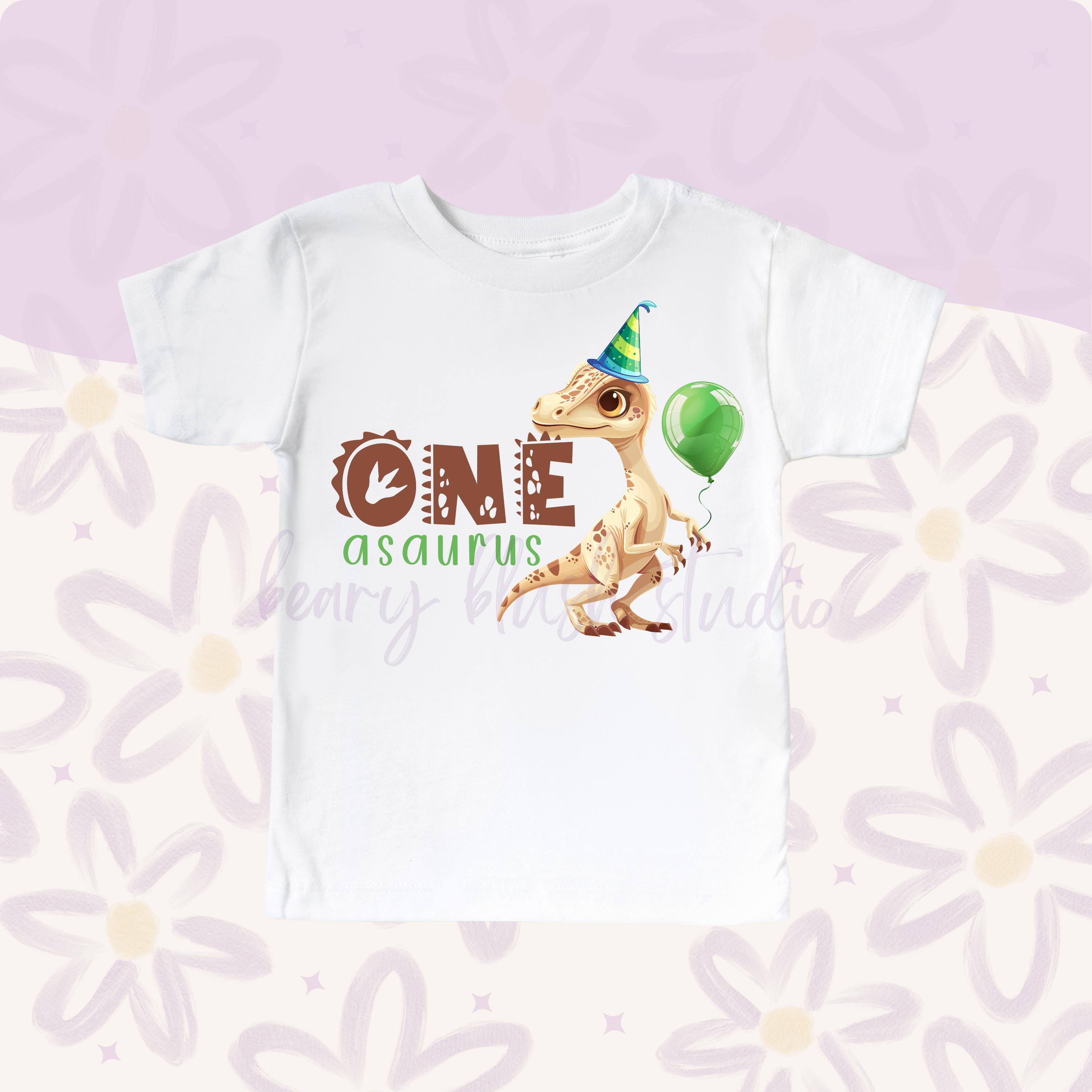 One Asaurus Design One Asaurus Birthday Kids PNG, Dinosaur Theme Design, Second Birthday ...